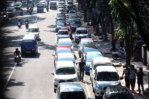  FOTO: Taksi Online Kumpul di Jalan Pajajaran, Sikapi Perusakan Armadanya