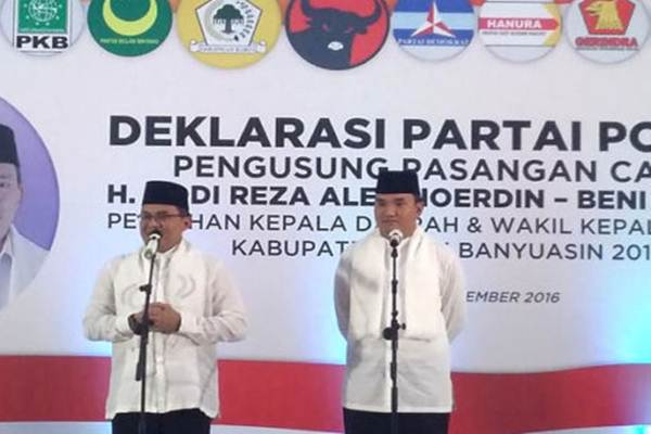  HASIL REAL COUNT PILKADA SERENTAK 2017: MUBA, Dodi Reza Alex-Beni Hernedi 98%