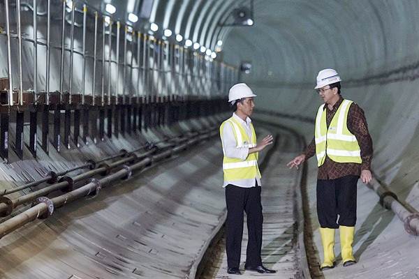  Jokowi Minta Kondisi Jalan Di Atas Terowongan MRT Bersih Hajatan Saat Asian Games 2018