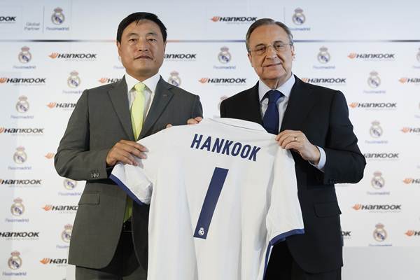 Seremonial penandatanganan kontrak kerja sama global resmi Hankook Tire and Real Madrid/dokumentasi