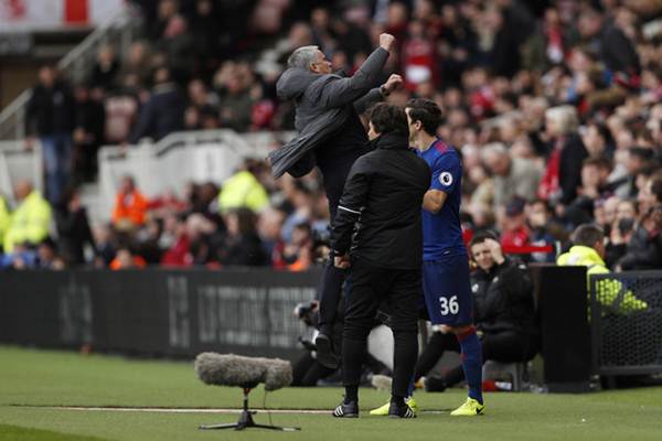  HASIL LIGA INGGRIS: Hancurkan Middlesbrough  3-1, Manchester United Geser Arsenal