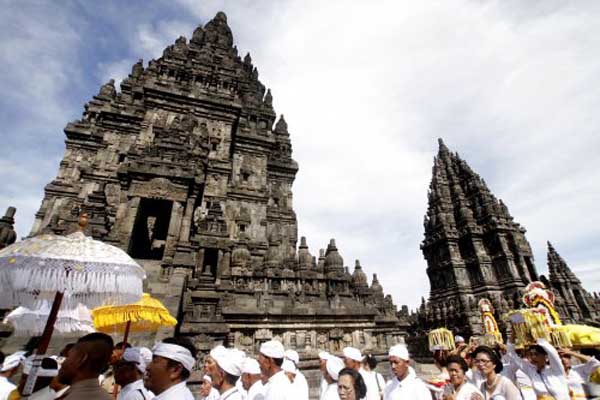  NYEPI 2017: Umat Hindu Ikuti Tawur Agung Kesanga di Prambanan