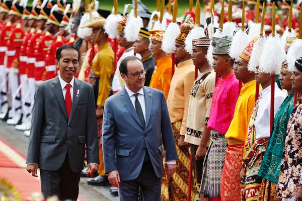  Presiden Jokowi Menerima Kunjungan Presiden Prancis
