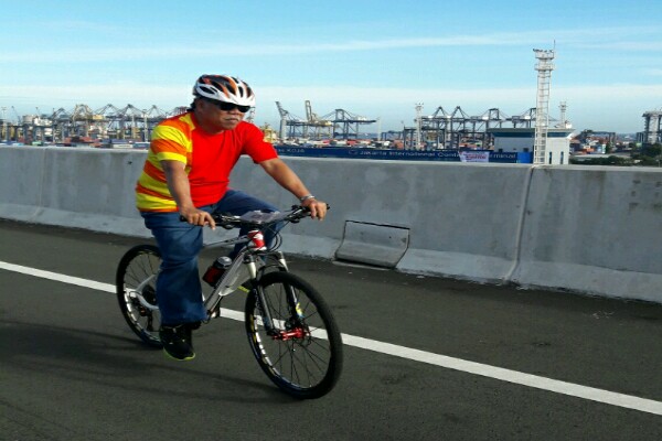  Sepeda Santai Digelar di Tol Akses Tanjung Priok