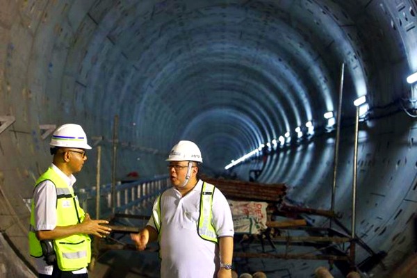  MRT JAKARTA: Pintu Masuk Stasiun Bendungan Hilir Dibangun, Ini Rekayasa Lalin di Jl Sudirman