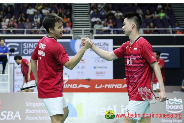  Hasil Semifinal Singapura Open 2017: Kevin/Marcus Gagal ke Final