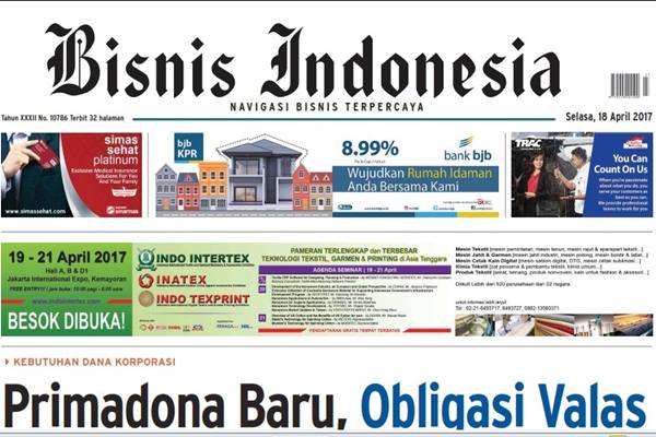  BISNIS INDONESIA (18/4), Seksi Utama : Primadona Baru, Obligasi Valas