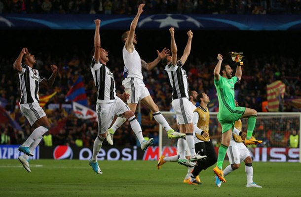 Selebrasi pemain-pemain Juventus/Reuters