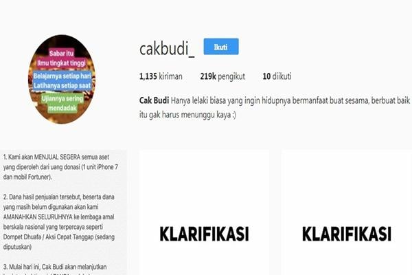  KASUS CAK BUDI Menutup Peluang Penggalang Donasi Berbuat Baik? Bagaimana UU Mengaturnya?