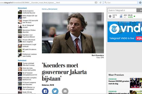  AHOK DIPENJARA, De Telegraaf: Belanda Dorong Uni Eropa Petisi Indonesia