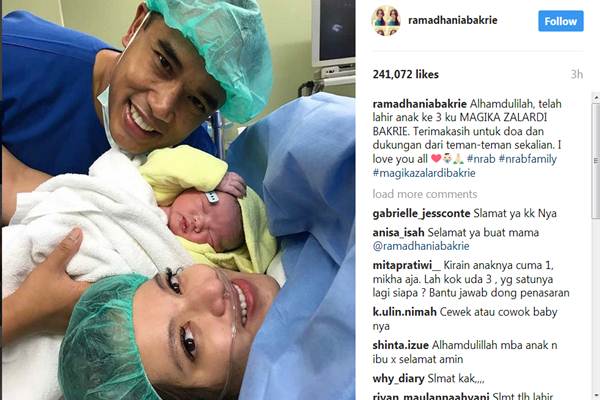  Nia Ramadhani Melahirkan Anak Ketiga