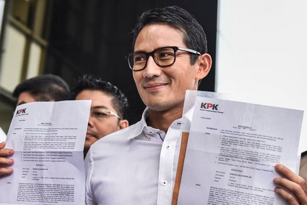  Sandiaga Uno Diperiksa KPK