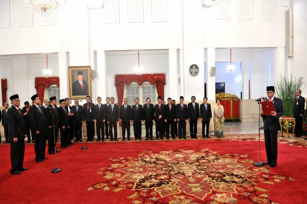 Pelantikan Dewan Kehormatan Penyelenggara Pemilu (DKPP) oleh Presiden Jokowi di Istana Negara, Senin (12/6/2017)/Sekrtariat Kabinet