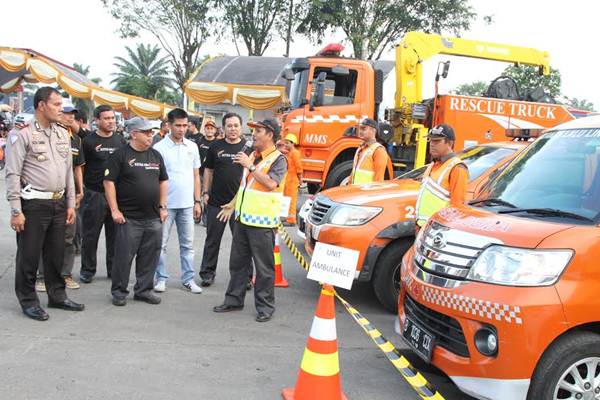  MUDIK LEBARAN: Kampanye Keselamatan Berkendara di Tol Tangerang-Merak Digelar