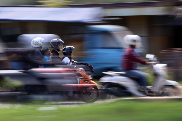  FOTO: Pemudik Sepeda Motor Dominasi Jalur Mudik Jabar Selatan