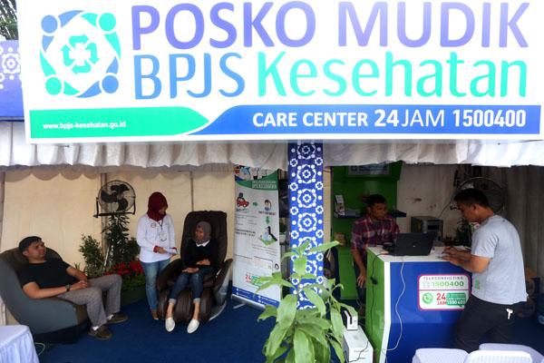  FOTO: BPJS Kesehatan Operasikan Posko Mudik Stasiun Bandung