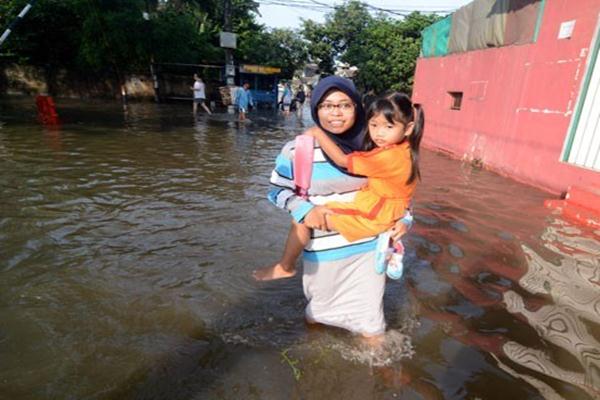  Asrama Pondok Pesantren Al Tsaniyah Serpong Tangsel Kebanjiran