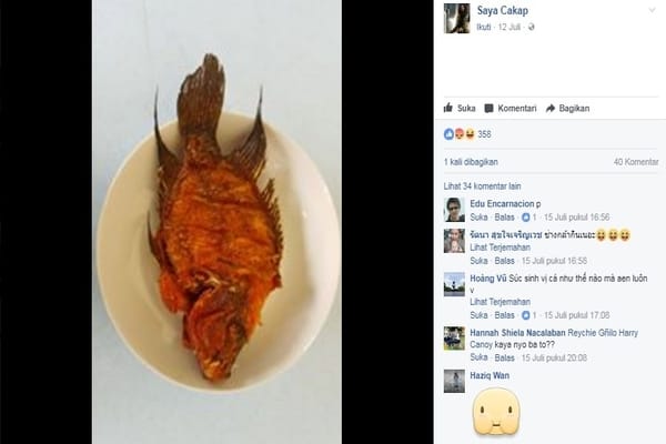  Nekat Goreng Ikan Louhan, Pria Ini Ramaikan Jagad Maya