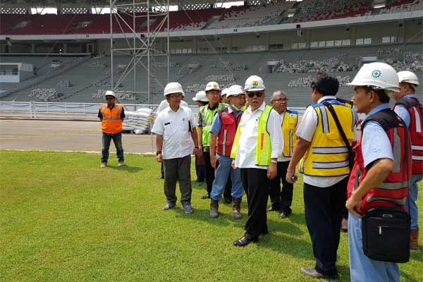  Menteri Basuki Cek Kesiapan Venue Olahraga Asian Games di Komplek GBK