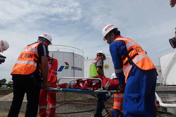  Pertamina MOR I Latihan Tiga Skenario Keadaan Darurat