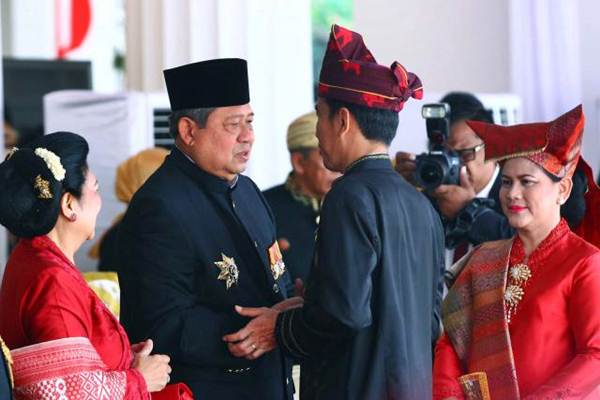  HARI KEMERDEKAAN : SBY dan Mega Hadir di Istana Merdeka. SBY Kenakan Songket Palembang