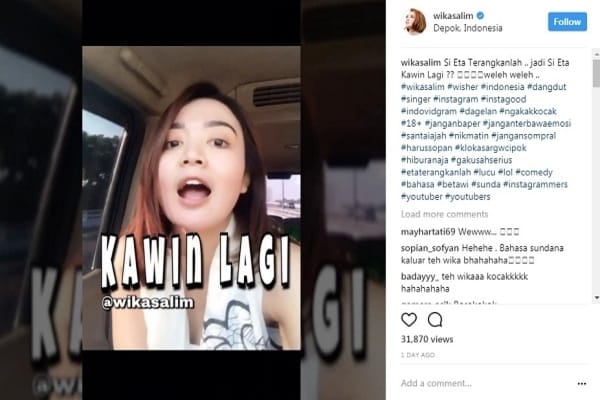  SENSASI ARTIS: Wika Salim Beri Komentar Sinis untuk Opick