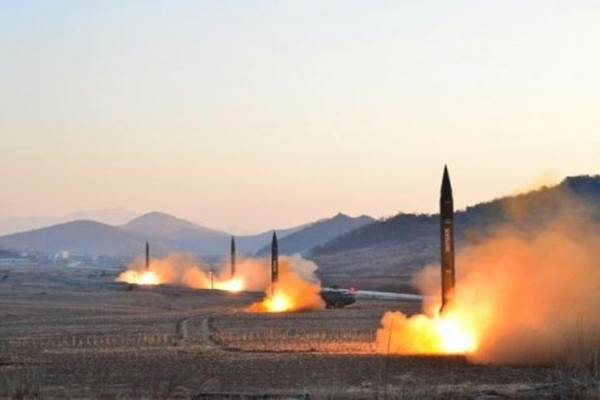Rudal Hwasong-10 Korea Utara./Reuters
