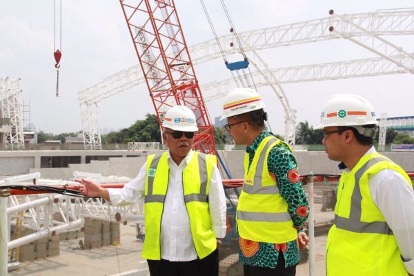  Menteri Basuki Cek Pembangunan Arena Balap Sepeda Asian Games 2018