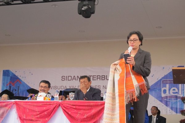  Kunjungi Toba, Ini Orasi Ilmiah Menkeu di Kampus Institut Teknologi DEL