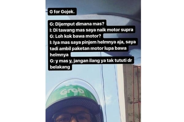  KISAH UNIK Ojek Online, Pengendara Motor Pesan Ojek