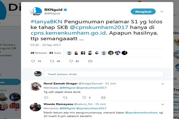  CPNS KEMENKUMHAM 2017: Pengumuman Kelulusan TKD CAT Belum Keluar, Pelamar Harap-Harap Cemas