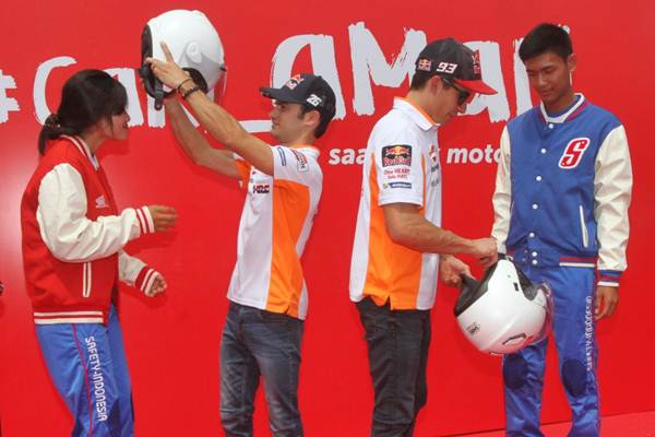  Marc Marquez dan Dani Pedrosa Kampanyekan Aman Berkendara