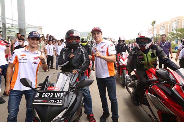  Di Serpong, Marquez & Pedrosa Tularkan Keselamatan Berkendara