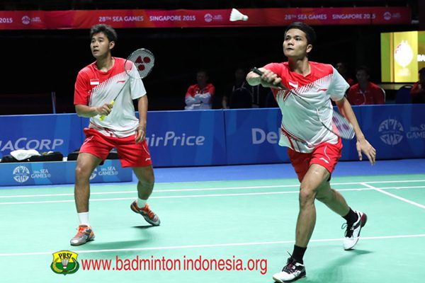  Angga Pratama/Ricky Karanda Suwardi  Ke Perempat Final Denmark Terbuka