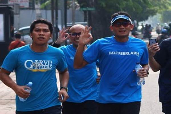  Run to Work : Sandiaga Uno Berlari dari Rumah ke Balai Kota