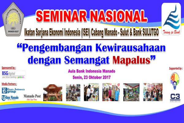  ISEI Manado dan Bank Sulutgo Gelar Seminar Pengembangan Kewirausahaan