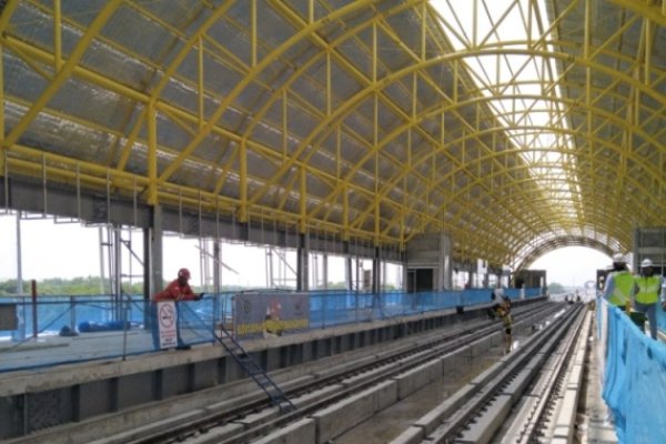  Progres Fisik LRT Sumatera Selatan Mencapai 68%