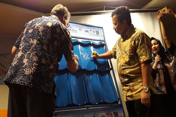 Bluescope Indonesia, produsen baja lapis ringan memperkenalkan produknya  saat media gathering. /Bisnis.com-Dinda Wulandari