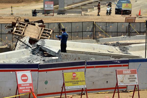  Tim Labfor Selidiki Ambruknya Girder Jalan Tol Paspro