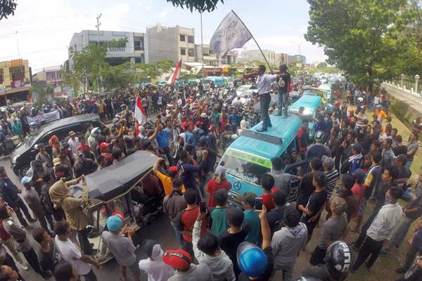 Demo Sopir Angkutan Kota Makassar
