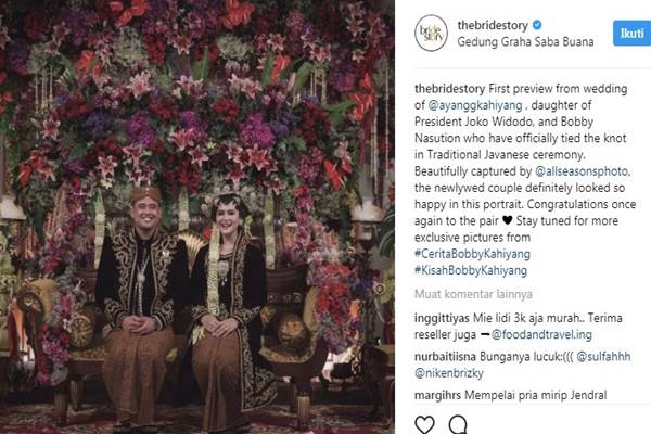  KAHIYANG JOKOWI-BOBBY MENIKAH : Warganet Puji Riasan Kahiyang   