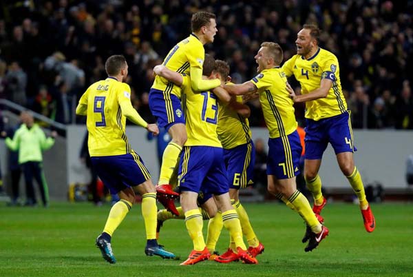  Hasil Pra-Piala Dunia 2018: Italia Terguling di Swedia
