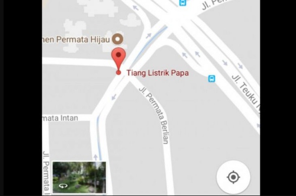  Tiang Listrik Papa Muncul di Google Maps