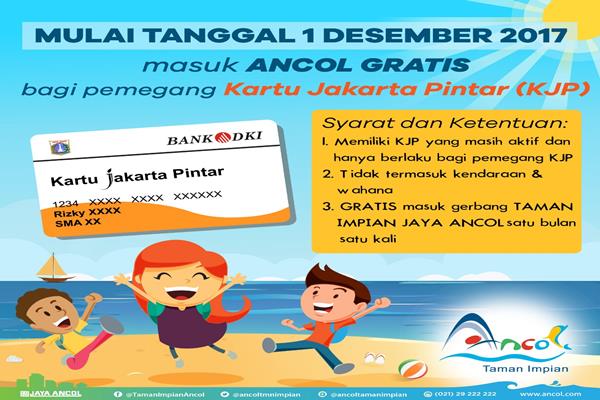  Pemegang KJP Gratis Masuk Ancol Per 1 Desember 2017