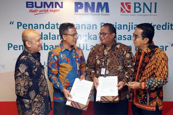  BNI dan PNM Kerjasama Penyaluran Kredit