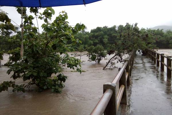  Jembatan di Desa Pundong Kabupaten Bantul Roboh Diterjang Banjir