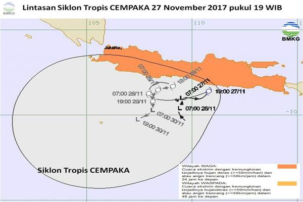  Simak, Ini Wilayah Terdampak Siklon Tropis Cempaka