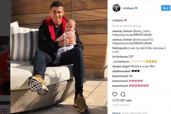  Cristiano Ronaldo, Orang Nomor 2 Paling Banyak Diikuti di Instagram