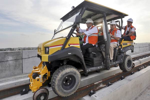  Proyek Pembangunan LRT Palembang Sudah 76%