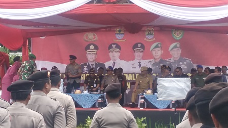  PILKADA 2018: Polres Cirebon Kota Gelar Simulasi Pengamanan Huru-hara